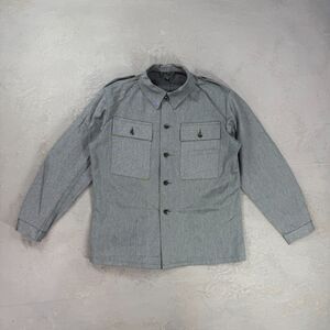 Deadstock Vintage Swiss Military Dark Green-Gray Work Jacket Sz EU 52, Large
